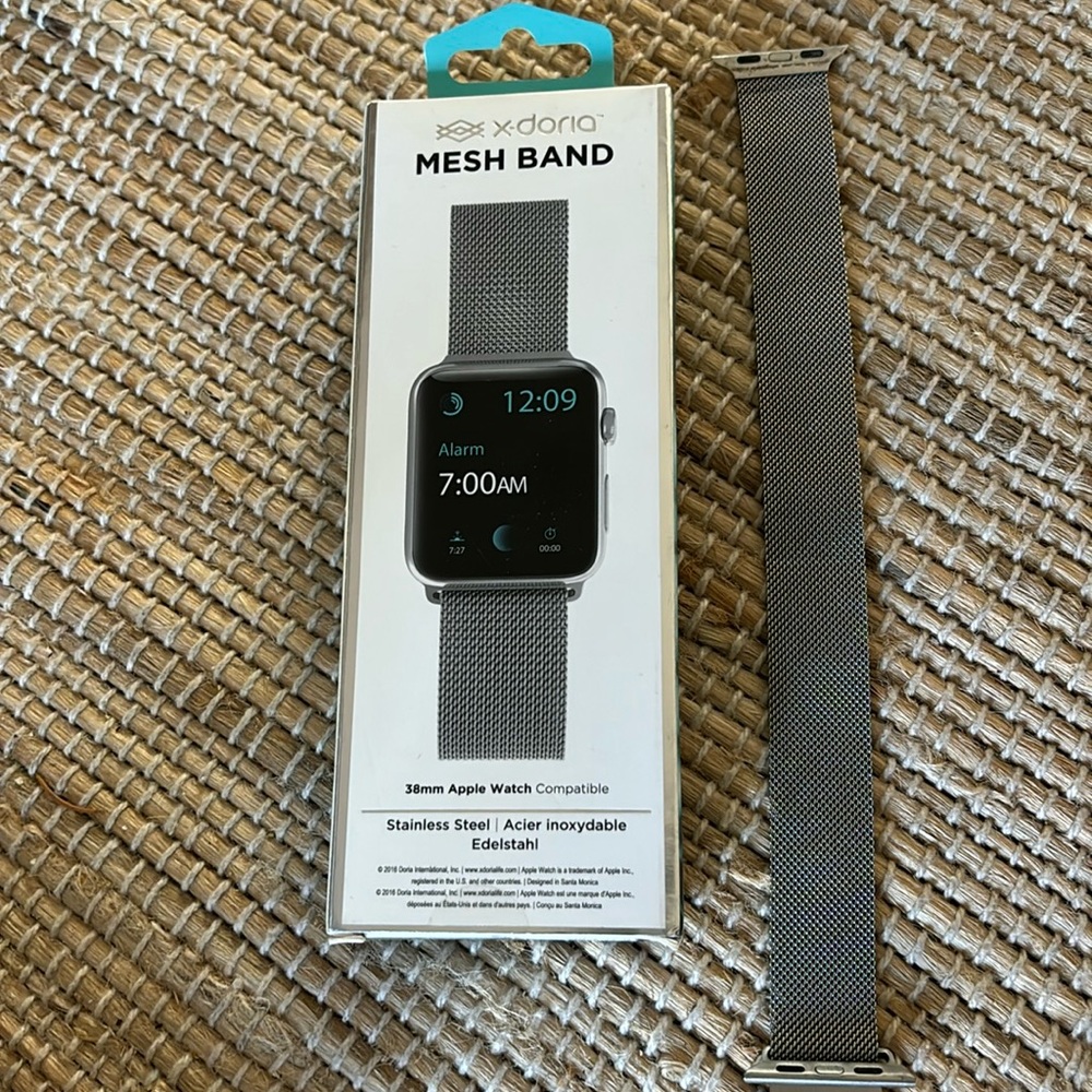 X-doria brand mesh Apple Watch band. Like new!